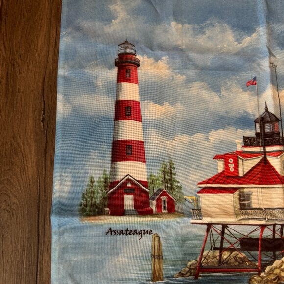 Lighthouses Fenwick Assateague Thomas Point Outdoor Flag Blue Mary Lou Troutman - Picture 4 of 14